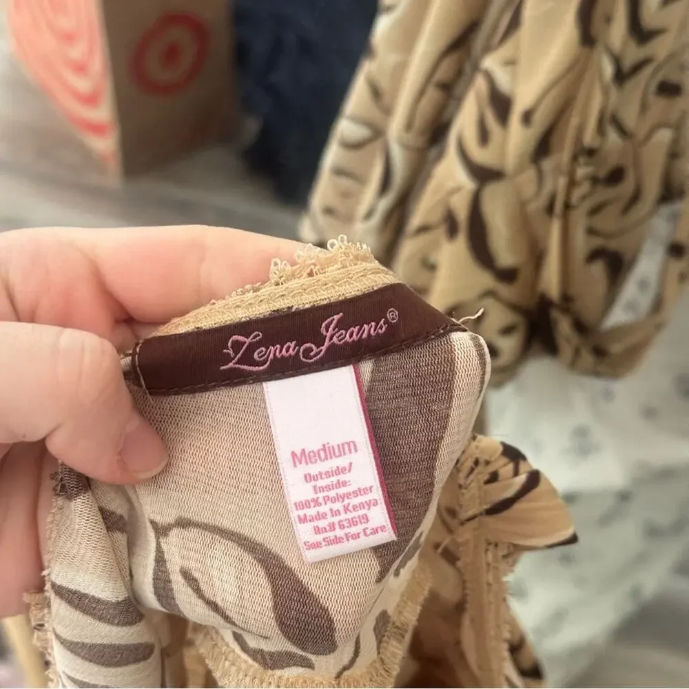 Lena Jeans Vintage Swirl Top M